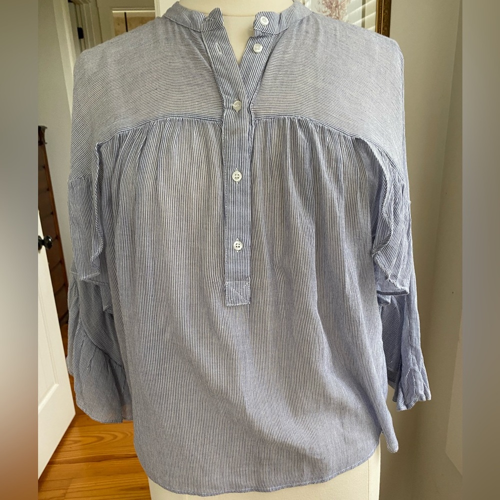 Maeve Blue Striped Blouse